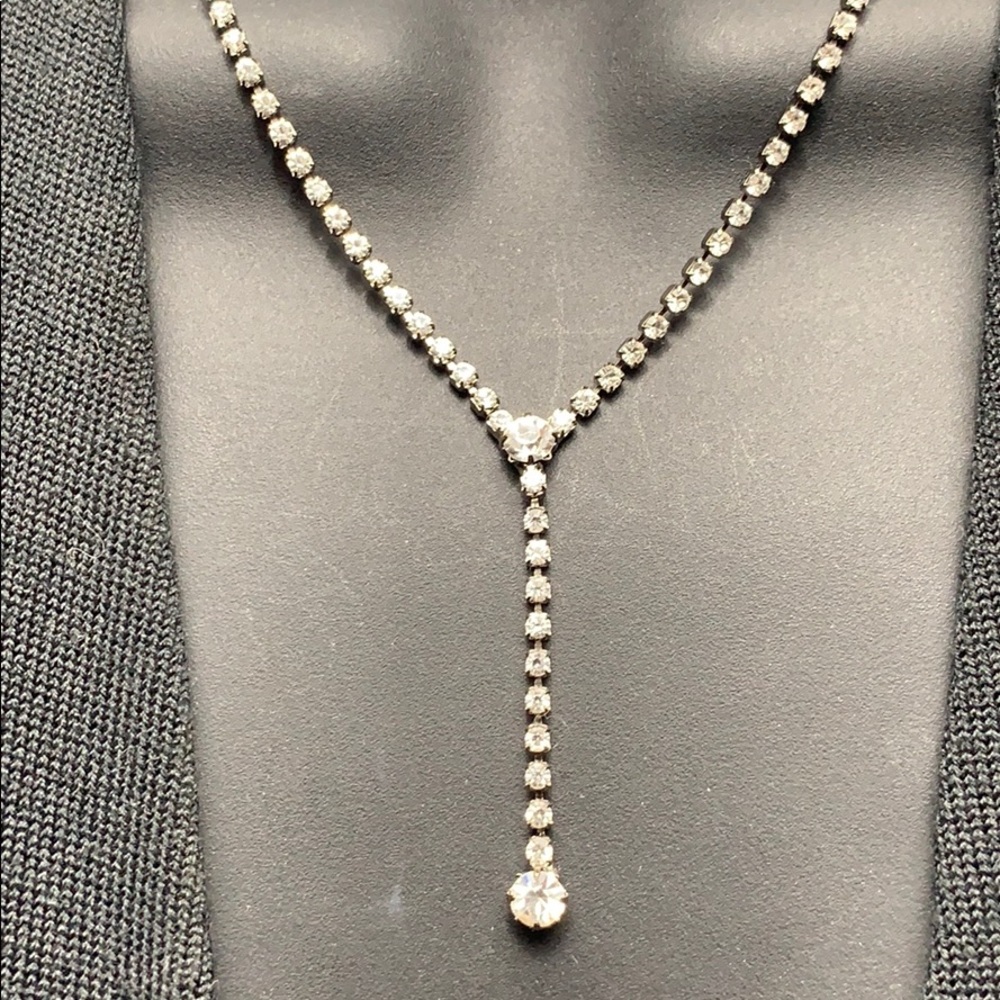 Dainty Rhinestone Necklace - Picture 2 of 6